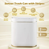 Bathroom Trash Can with Lid Automatic 2 Gallon Motion Sensor Garbage Bin, 7.5 Liter Smart Trash Bin Bathroom Decor