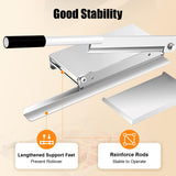 16" Manual Meat Bone Cutter, Stainless Steel Heavy Duty Chicken Cutting Machine Commercial Frozen Meat Slicer Guillotine Bone Cutting Machines Bone Chopper with Food Spatula for Beef Goat Pig Fish
