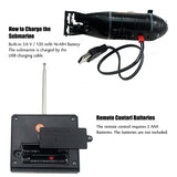 Tipmant Mini Remote Control Nuclear Submarine Toy RC Boat Electric Water Kids Birthday Gifts (Black)