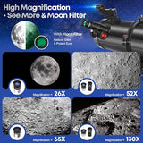 MEEZAA 150EQ Newtonian Reflector Telescope for Adults with Equatorial Mount