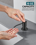 Hiqufet Black Kitchen Faucet with Soap Dispenser & Pull Down Sprayer, Rv Kitchen Sink Faucets for Pot Filler, Farmhouse Camper Bar Sink Laundry, RV Bathroom, Single Hole Single Handle Stainless Steel