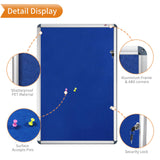VIZ-PRO Tamperproof Lockable Noticeboard Class 1 Aluminium Framed 48x36 Inches