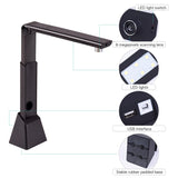 QERTYHJK Portable Adjustable High Speed Book Image Document Camera Scanner Pixel High-Definition Max