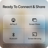 LG CineBeam Q HU710PB 4K Smart Portable Projector with Auto Screen Adjustment, Auto Focus, RGB Laser, Up to 154% DCI-P3