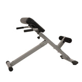 Sunny Health & Fitness 45-Degree Hyperextension Roman Chair with Adjustable Height and Back, Glute, Hamstring, and Ab Workouts Foldable Sit Up Gym Bench for Home, Gray - SF-BH6629 Sunny Health & Fitness