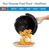 PowerXL Air Fryer 7 QT Maxx Classic, Extra Hot Air Fry, Cook, Crisp, Broil, Roast, Bake, High Gloss Finish, Nonstick, Black PowerXL