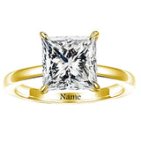 Oseew 1CT 2CT 3 CT Solid 10K 14K 18K Gold Solitaire Brilliant Cut Moissanite Engagement Ring for Women D Color VVS1 Clarity Round/Oval/Emerald/Princess Cut Wedding Bridal Personalized Promise Rings