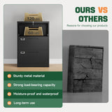 Letaya 3 Drawer File Cabinets with Lock,Metal Lateral Filing Storage Cabinet Printer Stand