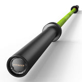PAPABABE Barbell, 7ft Olympic Barbell 45lb, 30mm Green Chrome Grip & Black 2-Inch Sleeves, Hybrid Needle Bearings + Bushings, 190,000 PSI Steel, 1000lbs Home Gym Bar for Men (Green/Black)