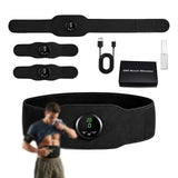 Muscle Fitness AB Belt, 12 Modes & 19 Intensity, Firming & Strengthening Workout Equipment for Abs, Arms, Suitable for Fitness Enthusiasts (Black 1pcs)