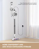 Comvtu Cordless Vacuums, 80,000PRM Powerful Motor Vacuum Cleaner and 2200mAH Rechargeable Battery up to 35 Mins Worktime, 2 Adjustable Modes, Detachable Parts, Wireless Stick Vacuum (Onion White)