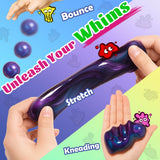 WATERELF 3PC Galaxy Putty Slime for Kids, Fidget Sensory Artistic Therapy Putty Toys for Boys Girls Adults, Stress Relief Non-Sticky, 3.11 Inch 3.2 Oz