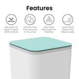 Mini Car Trash Can with Press Lid, 3L / 0.79 Gallon Small Garbage Bin