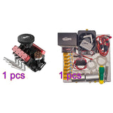 MechPuConToy Mini V8 Engine Model Kit that Runs, FS-V800WGPC 1/10 Scale 28cc Water-Cooled Four-Stroke OHV V8 Engine Model Kit, Build Your Own V8 Metal Engine that Works