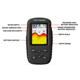 Portable Fish Finder, Handheld Wireless Sonar Transducer Fish Finder, Rechargeable Fish Finder for Fishing Kayak Fishing Boat, LCD Display of Water Depth & Temperature Fish Size Bottom Contour