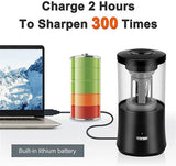 Electric Pencil Sharpener Heavy-Duty Helical Blade to Fast Sharpen