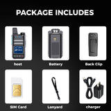 OMIZN G3 4G LTE Walkie Talkie, No Monthly Fee, AES-256 Encryption, Nationwide & Worldwide Push-to-Talk Radio, Preloaded SIM Card, 8000mAh Rechargeable Battery, Grey 3 Pack