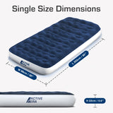 Active Era Twin Air Mattress with Built-in Pump & Raised Pillow - Heavy Duty Puncture Resistant, Waterproof Blow Up Bed