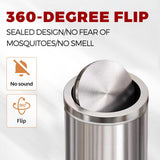 LEASYLIFE 4.8GALStainless Steel Bathroom Trash Can with Lid, Silver Trash Can with Flipping Lid, Garbage cans for Kitchen，Living Room,Dental Office，Hotel,Guest Room(4.7gal-Silver)