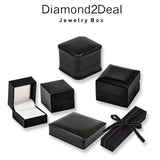 Diamond2Deal Burlwood & Ebony 3 Drawers Jewelry Box