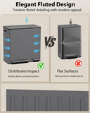 Dual Trash and Recycling Bins for Kitchen, 13+6 Gal Dual Trash Can, Gray
