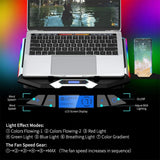 Laptop Cooler for 12-18 Inch Six Fans LCD Screen Cooling Pad Adjustable