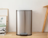 13 Gallon/50 L Garbage Can Kitchen Trash Can with Lid for Office Bedroom Bathroom Step Trash Bin