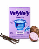 VeryVery Good Tea Crystals - Vanilla Taro Sleep Tea with Melatonin, Chamomile + L-Theanine, Bedtime Drink Mix, Non Habit Forming, Hot or Cold Packets, 10 Pack