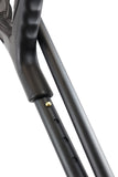 PEPE Mobility Folding Crutches for Adults (x2 Units), Open Cuff, Adjustable Height, Aluminium, Orthopaedic, Elbow Crutches Women and Men, Black