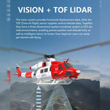 MechPuConToy GPS RC Helicopters for Adults, E2 UH-1Y 1/35 Scale 2.4G 6CH Remote Control Simulation 3D Stunt Helicopter Model with Lidar Positioning, Military RC Aircraft Outdoor
