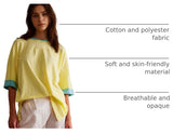 Songling Womens 3/4 Length Sleeve Casual Loose Fit Summer Tee Shirt Basics Cotton t Shirts Trendy Tops