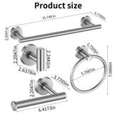 Bathroom Hardware Set 10 Pieces, Stainless Steel Towel Bar Set Includes 2 Packs 16 inch Towel Bar Hinmood