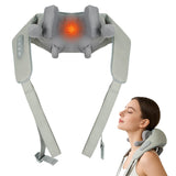 Whriou Neck Massager with Heat, Therapexa Neck & Shoulder Massager,8D Cordless Electric Massager for Neck, Back, Shoulder, Portable Rechargeable Gift for Men Women (Gray)