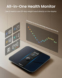 RENPHO Smart Scale for Body Weight, Body Fat Scale for BMI, Body Fat, Muscle Mass, High Accurate Bathroom Scale with Large VA Dispaly, 18 Body Composition, 400lb, ELIS 3X