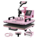 Heat Press Machine 5 in 1 Combo with 30 OZ Tumbler Press & Hat Press, Slide Out 12x15 Inch Heat Press Sublimation Machine