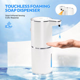 MTYGK 2 Pack Automatic Soap Dispenser Touchless,Liquid Hand Soap Dispenser 12.8oz Electric Wall Mounted Smart for Bathroom and Kitchen Dish Soap，Easy for Toddlers(White)