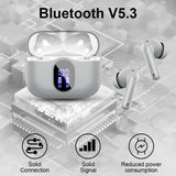 Wireless Earbuds Bluetooth 5.3 Headphones Bass Stereo Ear Buds with Noise Cancelling Mic LED Display Btootos