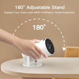 [Built-in Apps & 2025 Upgraded] Mini Projector with Wi-Fi 6 & Bluetooth 5.4, 1080P 4K Support Full HD, Auto Keystone 360° Portable Home Cinema Smart Projector for iOS/Android X1
