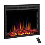 R.W.FLAME 36" Electric Fireplace Insert,Recessed Electric Stove Heater, 5 Color Adjustable Flames, 8 H Timer, 5 Brightness Settings, 750/1500W Touch Screen, Remote Control (36" X 27")