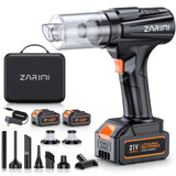 ZARIMI Cordless Handheld Car Vacuum Cleaner, 50,000Pa High-Power Brushless Motor, Rechargeable Dust Buster with 2 Batteries & Charger, 6-in-1 Portable Vacuum Cleaners for Home, Pet Hair, Black