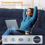 Dresegmt Recliner Sofa with Storage Console, Flip Middle Backrest Design 3-Seater Reclining Sofa with Storage Drawer