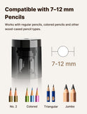 WOLVERINE Electric Pencil Sharpener with Vacuum & Auto Feed, USB-C, Black