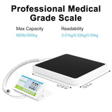 Helsevesen Professional Medical Bariatric Scale, Digital Bathroom Scales, Low-Profile Heavy Duty Bariatric Scale with Anti-Slip Rubber Mat (DR660W)