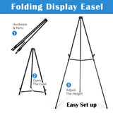 70" Adjustable Aluminum Display Easel Stand, Versatile Tripod Easel, Holds 20 lbs Falling in Art