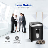 58 dB Quiet Paper Shredder for Home Office, 15-Sheet, 120 Min Shredding, 7.9 Gallon Large Bin, P-4 Cross Cut Heavy Duty Shredders Wingwise