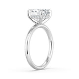 MSBLUE® 2 CT Size 5.5 Oval Cut Moissanite Engagement Ring with Hidden Halo