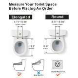 XCQQ Electric Bidet Toilet Seat with Remote, Heated Toilet Seat, Instant Warm Water, Warm Air Dryer, Rear & Feminine with Oscillating Cleansing, Night Light, Slow Close Lid, LED Display - Round