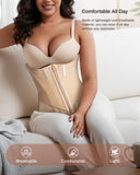 Waist Trainers for Women for Daily Wear, Faja Body Shaper Corset with Tummy Control for Workouts, Postpartum Recovery, and Yoga Sessions — Breathable and Supportive Apricot