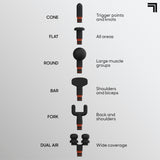 Sharper Image PowerBoost Max Massage Gun | Anti-Stall Deep Tissue Percussion Massager | 7 Speeds | Workout Muscle Recovery | Pain Relief | Back Shoulder Massager | Massage Tool | Gifts for Men Women