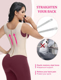 SHAPSHE Waist Trainer for Women, Tummy Control Sports Girdle, Workout Body Shaper with Adjustable Shoulder Strap Tan 3XL